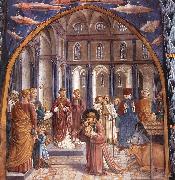 GOZZOLI, Benozzo Scenes from the Life of St Francis (Scene 9, north wall) dh oil painting on canvas